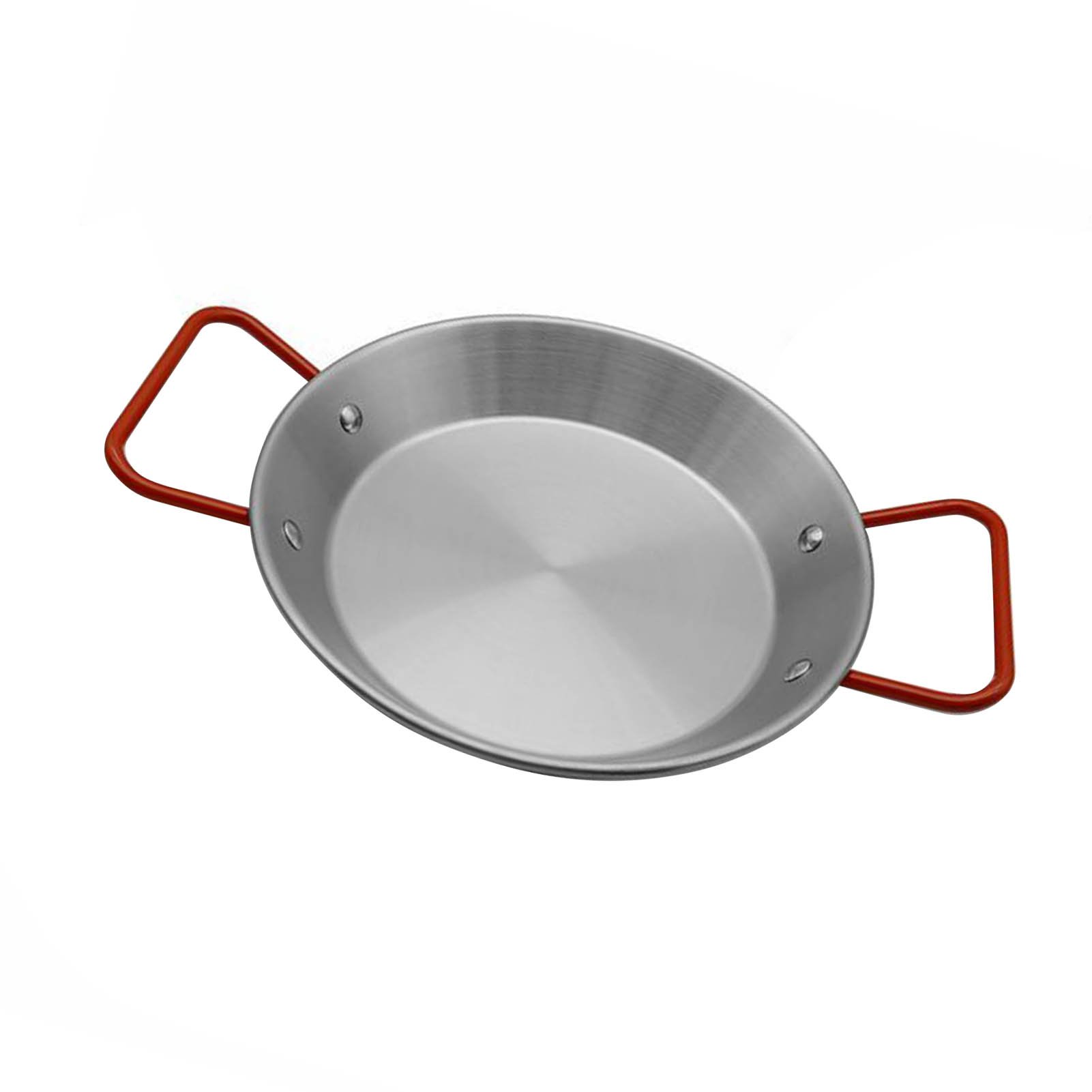 Reis- Und Meeresfrüchtetopf, Hitzebeständig, Aus Dickem Edelstahl, Mit Doppelgriff, Ideal Zum Kochen Von Brathähnchen Und Snacks, Roter Griff, 20 Cm / 7,9 Zoll