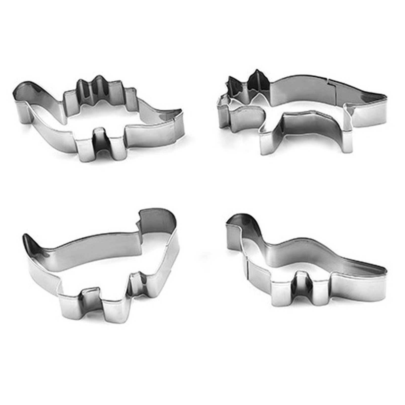 Ausstechformen Aus Edelstahl In Tierform, Dinosaurierform, Leicht Zu Lösen, 4 Stück. Diy-backform Für Kuchen, Kekse Und Gebäck.