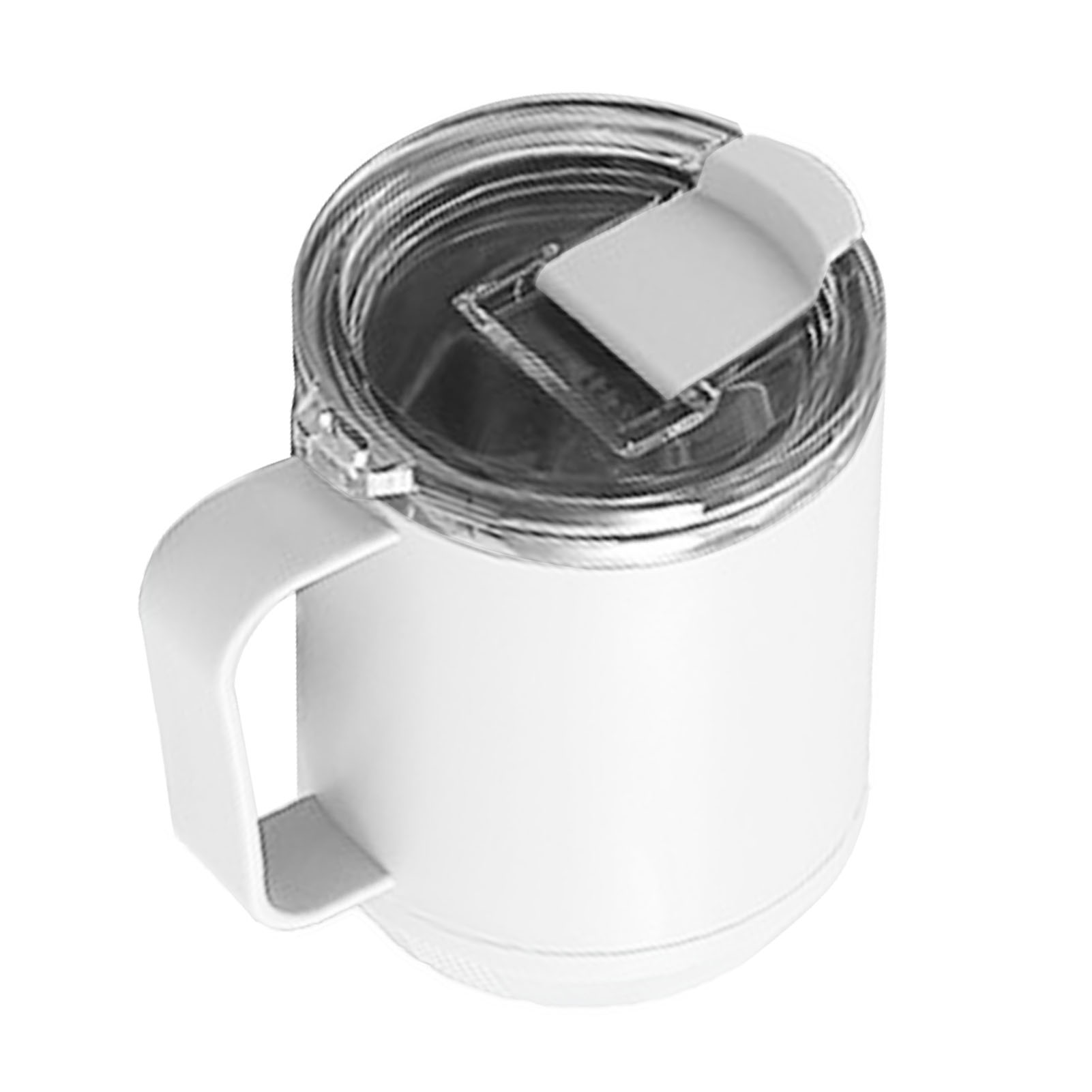 Kaffeebecher (460 Ml), Innenauskleidung Aus Edelstahl 304, Auslaufsicher, Stilvoll Und Tragbar, Ideal Für Outdoor-aktivitäten (weiß).
