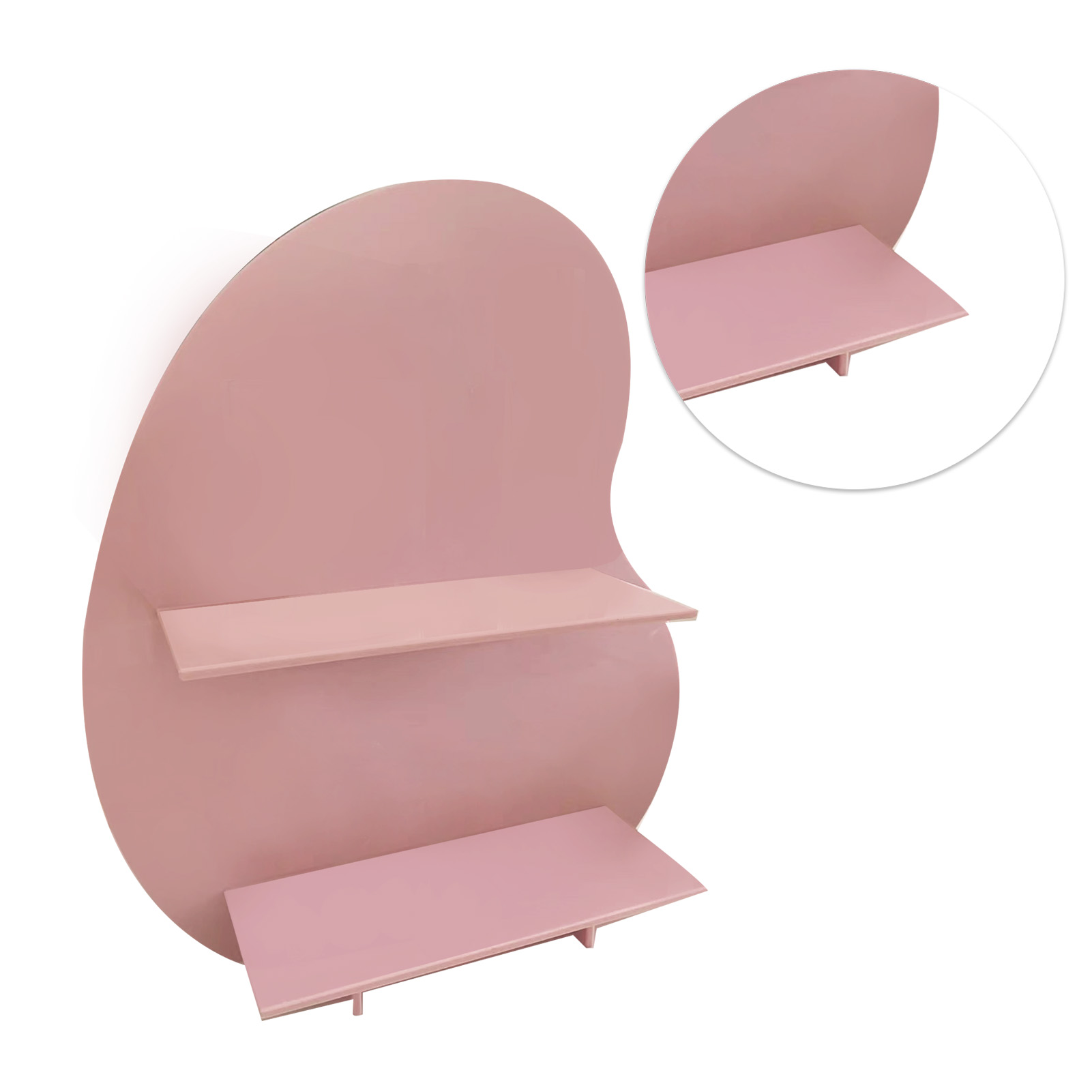 Kosmetikregal, Make-up-organizer Für Badezimmer, Schlafzimmer, Ankleidezimmer, Büro, Rosa, Größe S