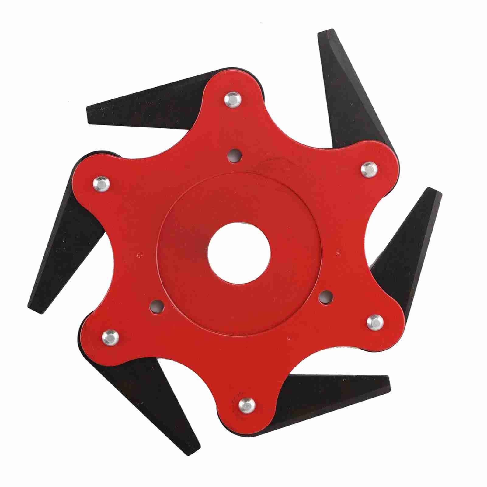 Freischneiderkopf Mit 6 Klingen, Innendurchmesser 2,5 Cm, Aus Nylon Und Manganstahl, Rot.