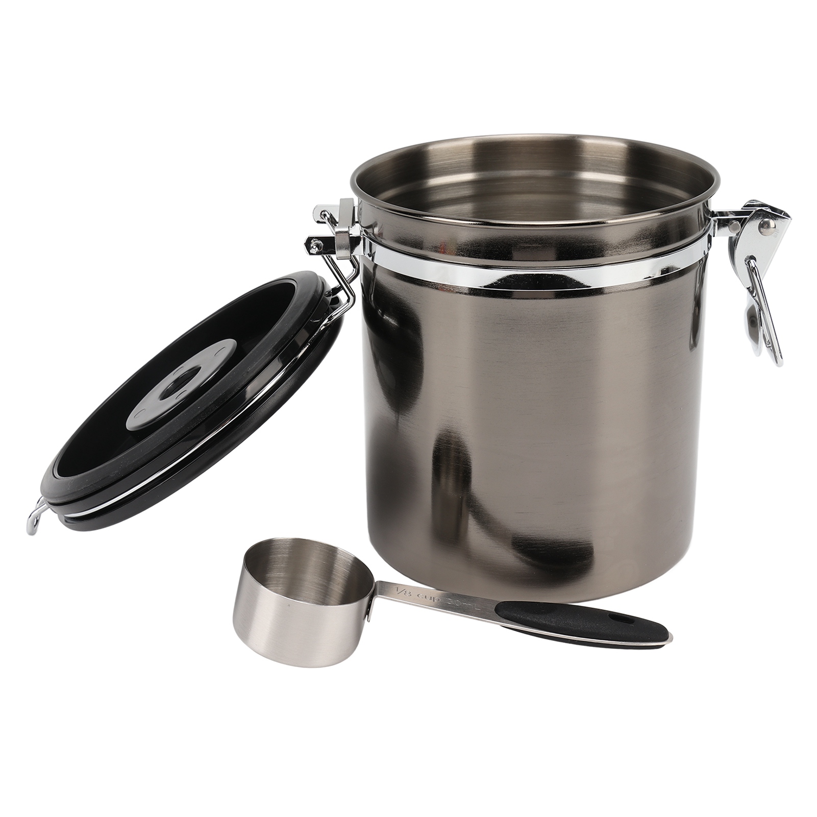 Luftdichte Edelstahl-kaffeedose Mit Kapsel Für Tee, Nüsse, Mehl, Haferflocken, Tabak, Schwarztee (wasserplattiert), 1,5 L