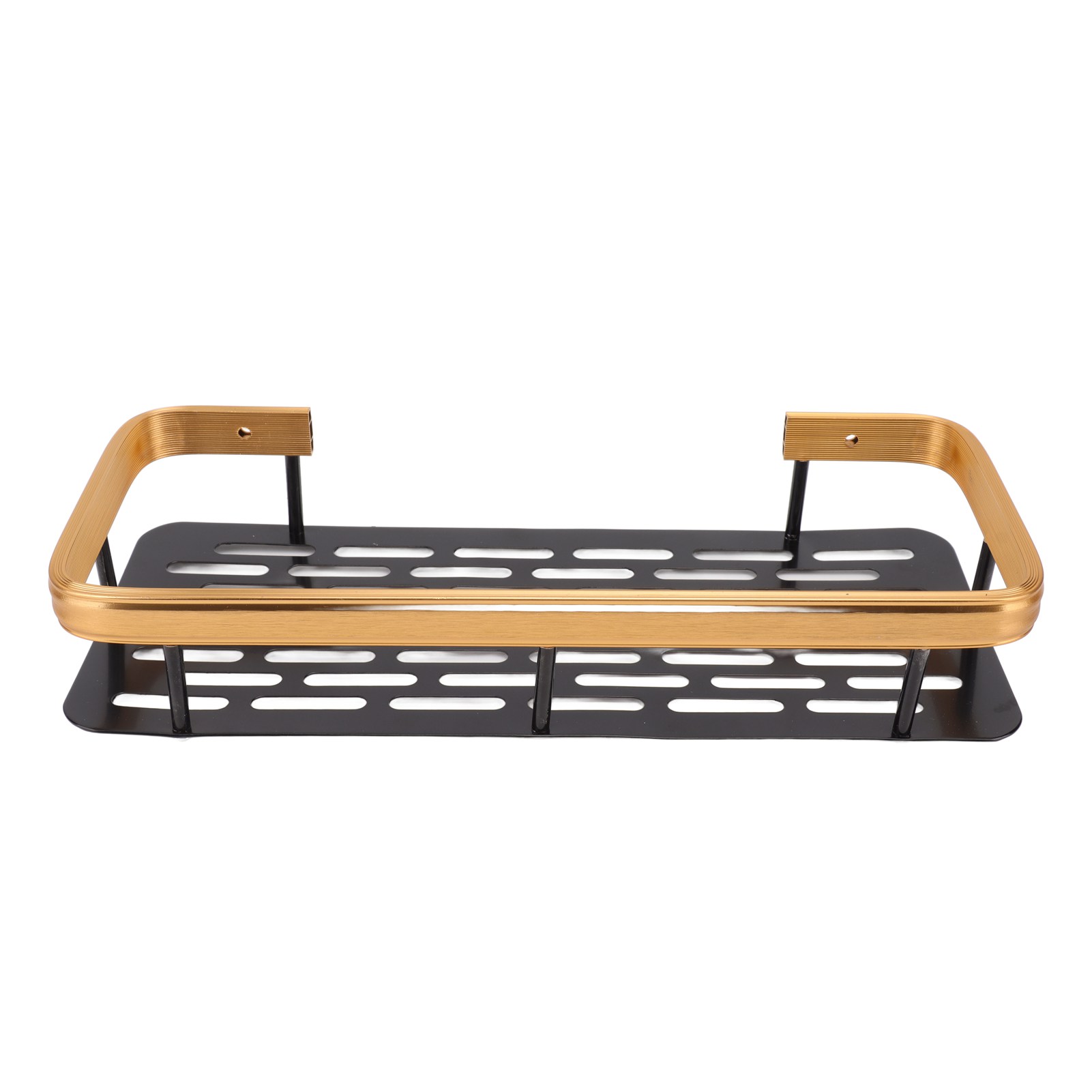 Langlebiges, Rostfreies Duschregal Aus Aluminium Mit Einer Ablagefläche Und Aufkleber, Für Badezimmer, Schlafzimmer, Küche, Schwarz Und Gold.