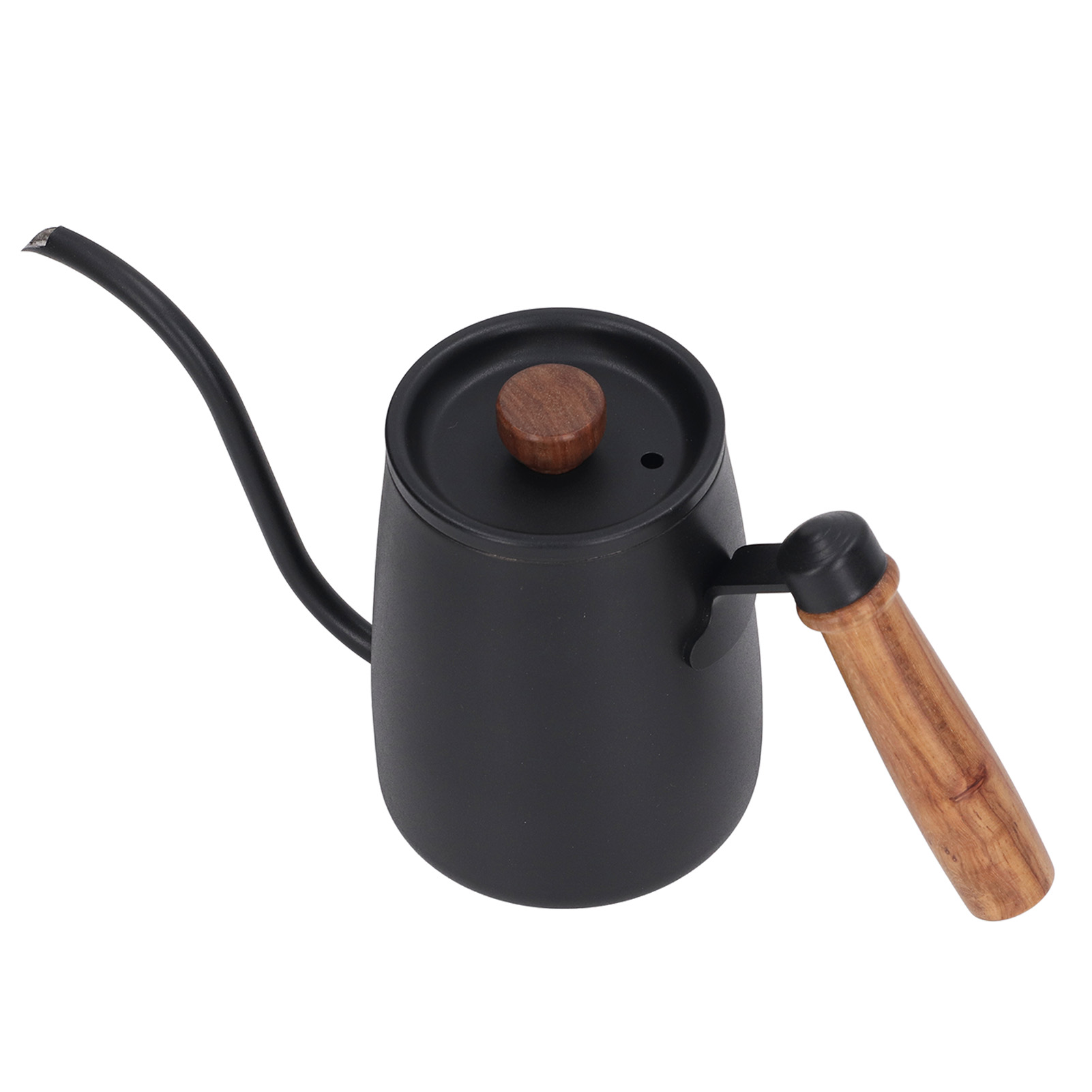 Filterkaffeemaschine Aus Schwarzem Edelstahl, Feiner Schwanenhalsauslauf, Ergonomischer Griff, Ideal Für Profis.