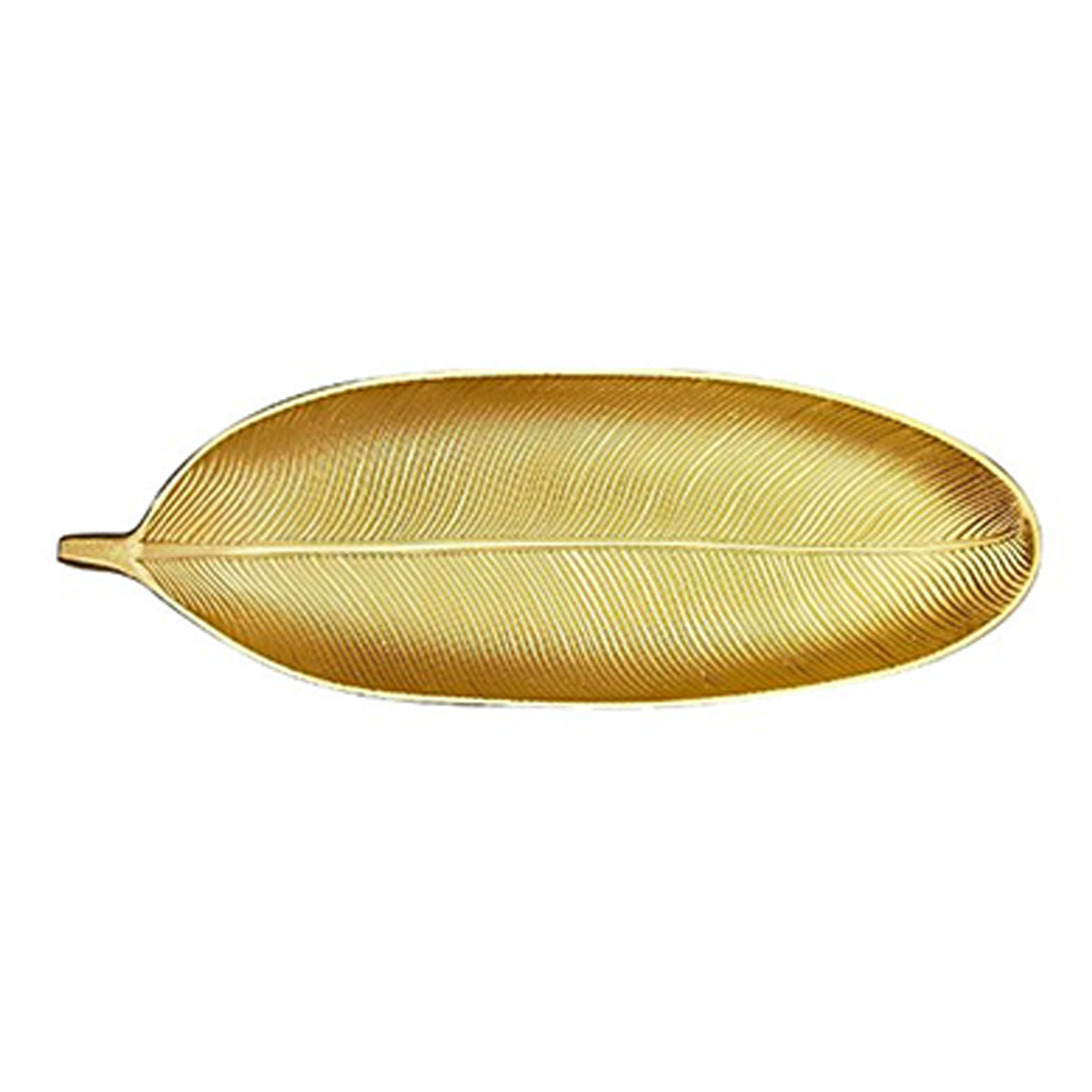 Obstteller In Blattgoldform, Gebürstete Optik, Aus Kompaktem Karton, Ideal Zum Servieren Von Desserts Und Süßigkeiten Zu Hause.