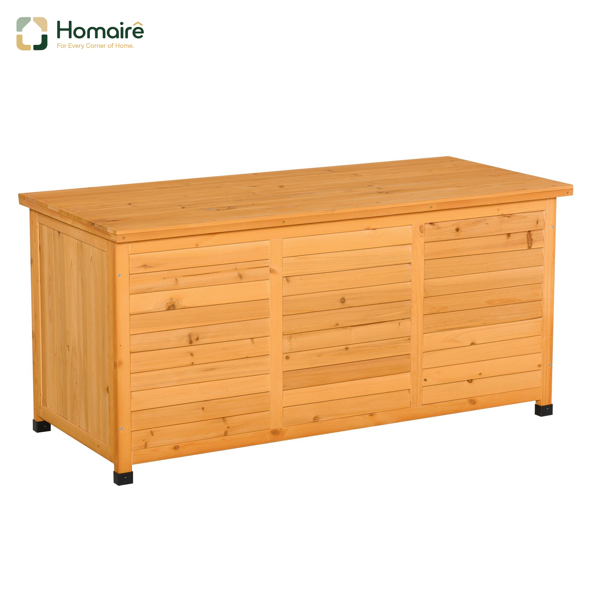 Homaire Gartenschrank En Bois De Sapin Durable Et Étanche, Grand Espace 127 X 56 X 60 Cm, Jaune