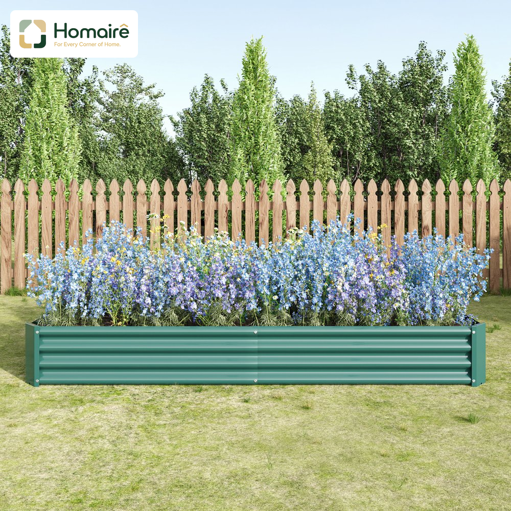 Homaire Hochbeet Metall Aus Robustem Stahlblech Für Garten Mit Rostschutz, Langlebigem Design Und Geeignet Für Gemüse, Kräuter & Blumen