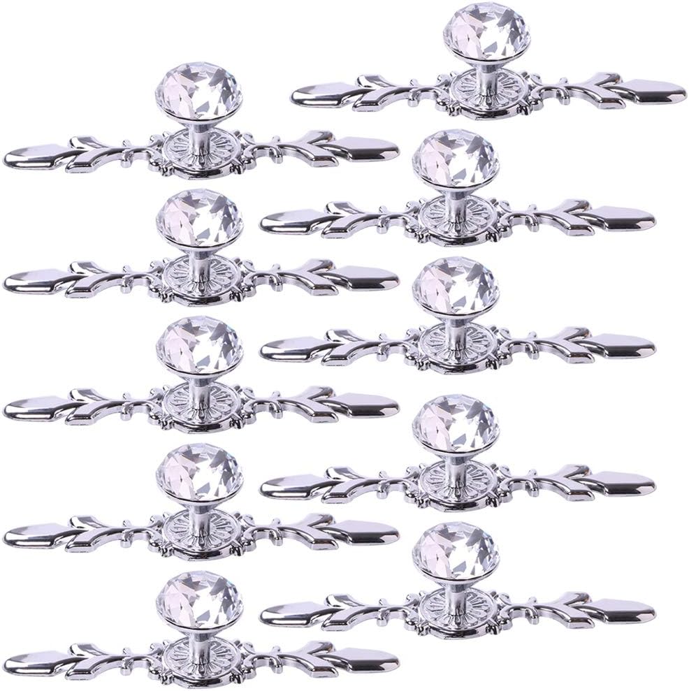 10-teiliger Diamantkristallgriff, 12 Cm Großer Schrankgriff Im Europäischen Stil, Für Kleiderschrank-, Küchen-, Schlafzimmer- Und Badezimmermöbel
