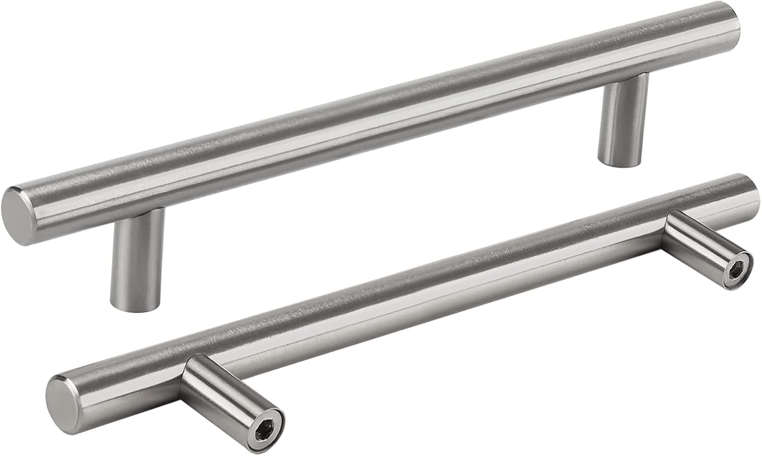(10 Stück) Silberne Küchenschrankgriffe 128 Mm T Edelstahl-möbelgriffe