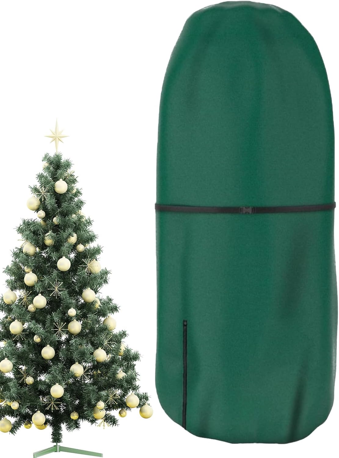 Robuste Weihnachtsbaumhülle, Staubbeutel Mit Reißverschluss Und Verstellbaren Gurten Für Einfachen Transport Und Schutz Vor Staub Und Schmutz.