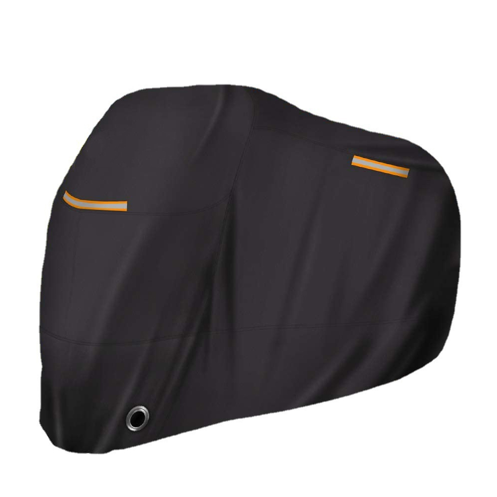 Schwarze Fahrradabdeckung Aus Polyester (220 X 95 X 110 Cm, L), Uv-schutz, Staub- Und Regendicht, Mit Öse Für Ein Schloss, Geeignet Für Mountainbikes
