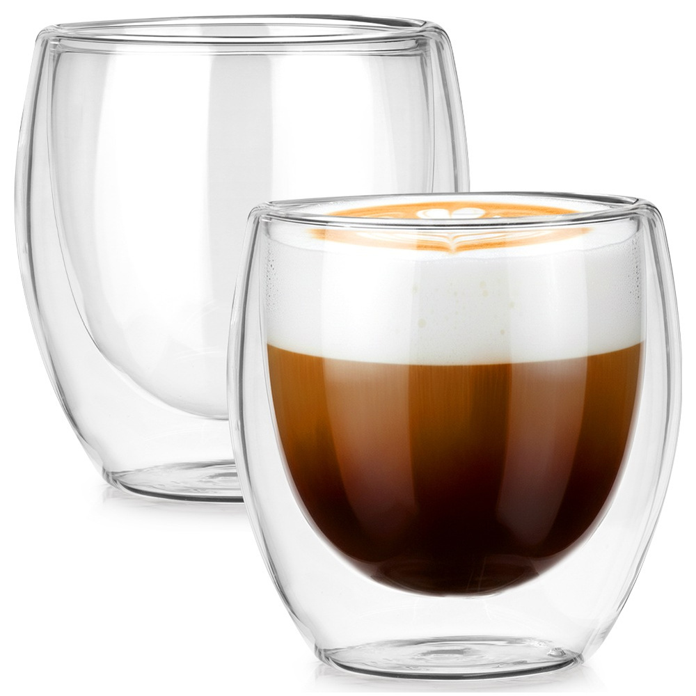 Doppelwandige Thermogläser Für Kaffee Und Tee, 250 Ml, 2 Stück.