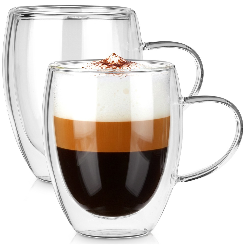 Doppelwandige Thermogläser Für Kaffee Und Tee, 320 Ml, 2 Stück.