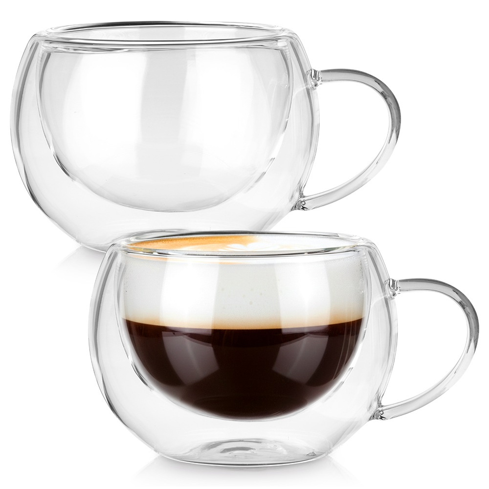 Doppelwandige Thermogläser Für Kaffee Und Tee, 280 Ml, 2 Stück.
