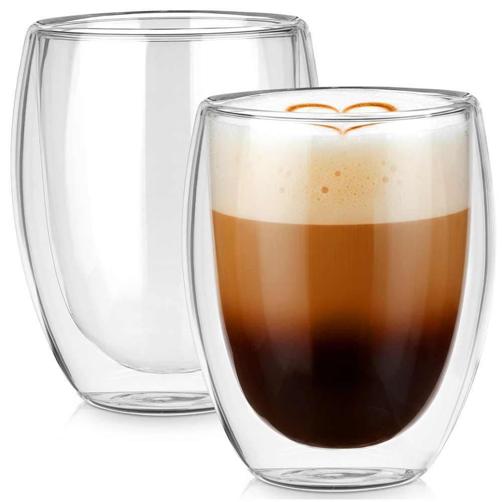 Doppelwandige Thermogläser Für Kaffee Und Tee, 370 Ml, 2 Stück.