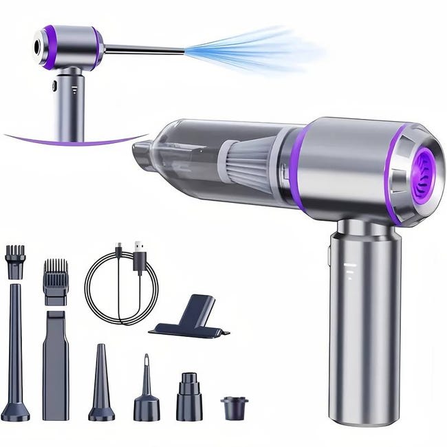 4-in-1 Akku-staubsauger Und Haartrockner – Bürstenloser Motor, Geeignet Für Autos, Haushalte Und Büros