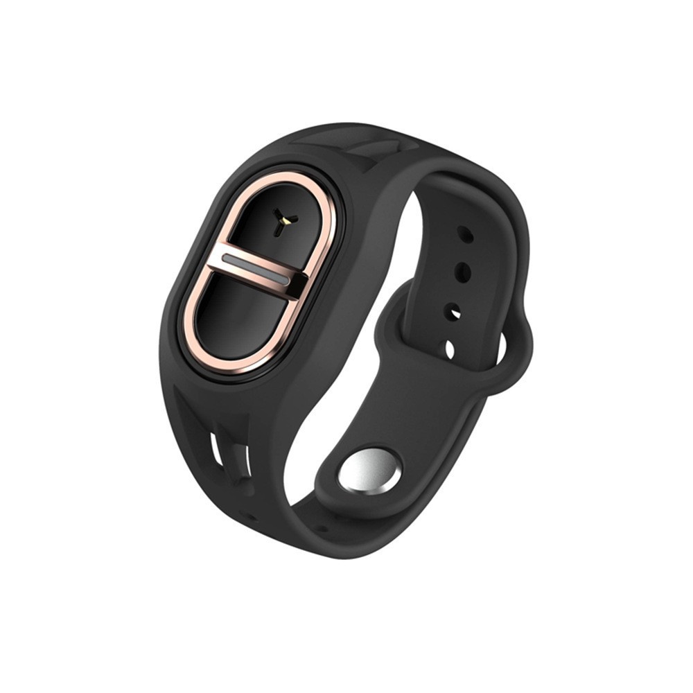 Wasserdichtes Ultraschall-mückenschutzarmband, Usb-aufladbar, Für Camping, Wandern Und Outdoor-aktivitäten, Schwarz