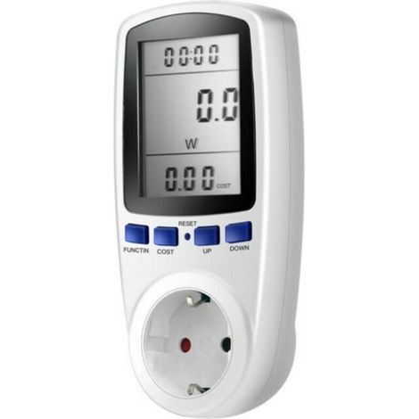 Stromzähler Wattmeter Zum Einstecken – Hintergrundbeleuchtetes Lcd-display – Stromverbrauchsüberwachung – 16-a-überlastschutz