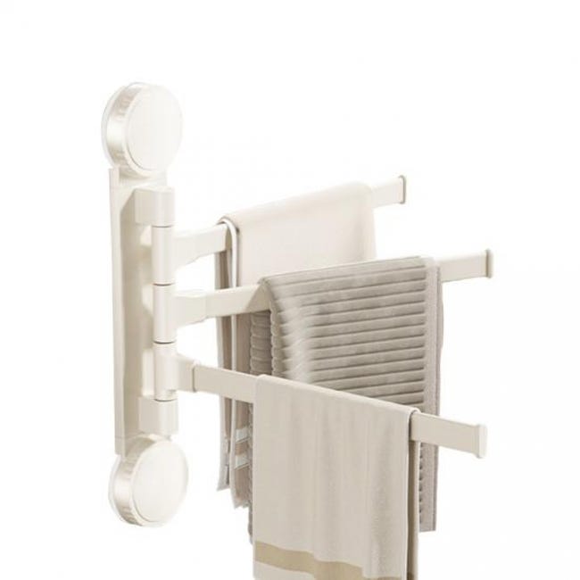 Drehbarer Handtuchhalter Fürs Badezimmer, Wandmontage Ohne Bohren, Drei Stangen Zum Aufhängen Von Handtüchern.