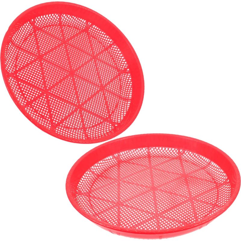 Wiederverwendbares Rundes Kunststoffsieb, Leicht Zu Verstauen, Kehrschaufel, 2 Stück Mehlsiebe Für Getreide Und Reis Für Den Täglichen Küchengebrauch (2 Mm, 51 Cm)