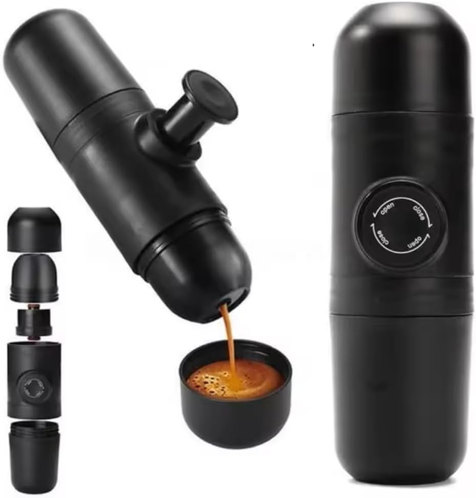 Jssevn-mini-kaffeemaschine Für Unterwegs – Manuelle Espressomaschine – Kompakt, Einfach Zu Bedienen Und Zu Reinigen – Ideal Für Reisen Und Büro