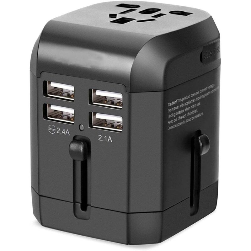 Jssevn-universeller Usb-netzadapter, Reise-netzteil, Tragbares Vierfach-netzteil, 3,5-a-smart-ladeanschlussstecker