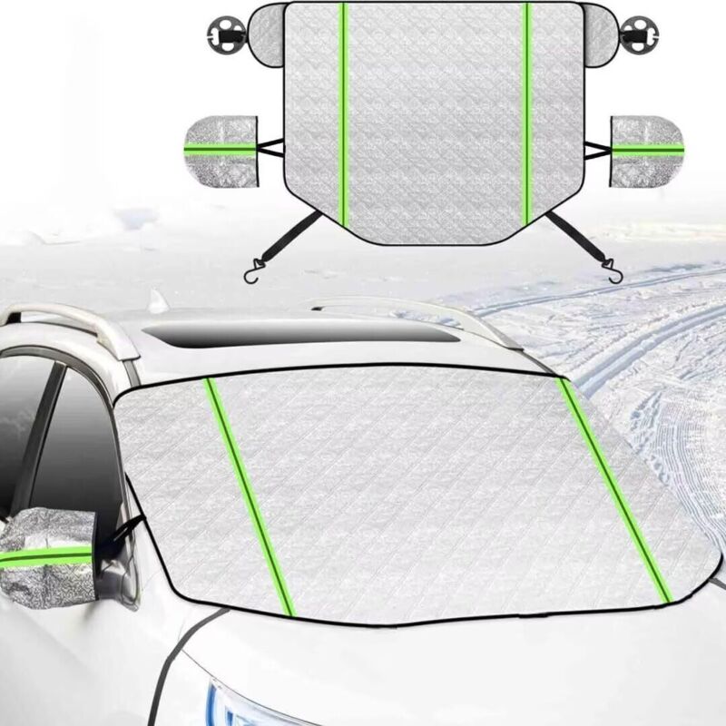 Jssevn-universelle Windschutzscheibenabdeckung, Kompatibel Mit Dacia Frühjahr 2021-2024, Faltbare Windschutzscheibenabdeckung, Außen-windschutzscheibenabdeckung (silber)
