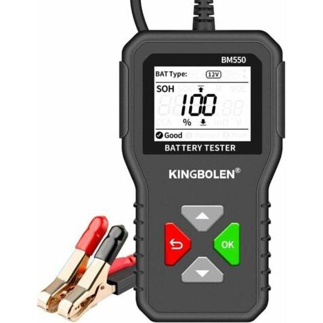 Digitaler Batterietester (6 V, 12 V, 24 V) – Prüfbereich: 100–2000 Cca – 1,8"-hd-display – 99,5 % Genauigkeit – Verpolungsschutz – 2–200 Ah Cca
