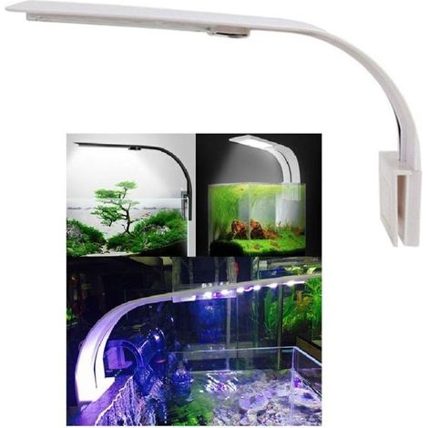 Aquarium-led-lampe, Weiß Und Blau, Nano-clip-on-beleuchtung Für Fische Und Pflanzen, 23-50 Cm.
