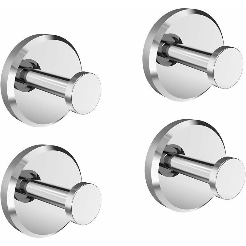 Handtuchhalter Mit Saugnapfhaken, Verchromtes Pvc (4 Stück)