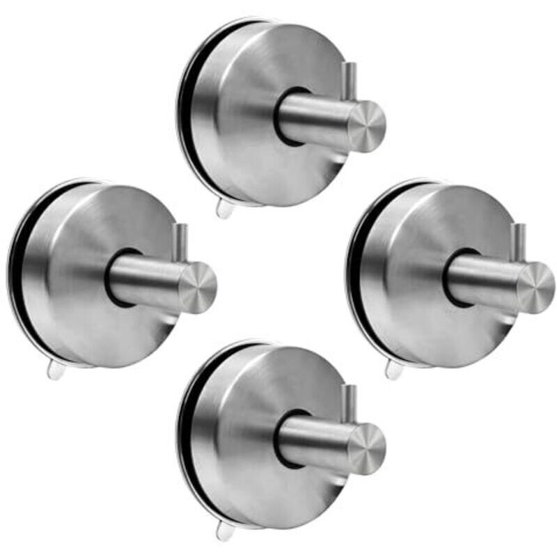 Handtuchhaken Mit Saugnäpfen, Aus Extrem Widerstandsfähigem Edelstahl 304, Bohrfrei, Mit Starken Saugnäpfen, Ideal Für Bad Und Küche Zur Aufbewahrung Von Handtüchern Und Accessoires
