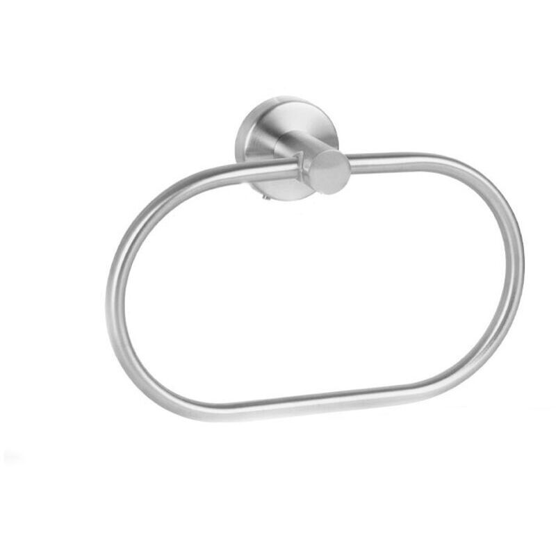 Selbstklebender Ovaler Handtuchhalter Für Badezimmer Aus Edelstahl Sus 304 – Wandmontage, Silber