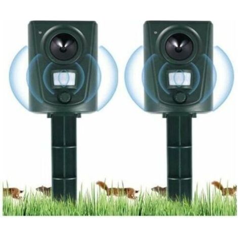 2023 2x Ultraschall-gartenkatzenabwehrgerät, Katzenabwehrgerät Mit Erdspieß, Um Hunde, Katzen Und Vögel Von Gärten, Feldern Und Saatgut Fernzuhalten