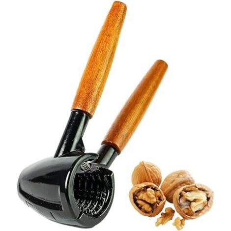 Nussknacker Mit Elegantem Holzgriff - Nussknacker Für Nüsse - Nussknacker Ohne Zerdrücken - Leichte Kraftübertragung (einfacher Holzgriff)