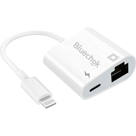 Lightning-auf-rj45-ethernet-adapter – 10/100 Mbit/s Laden Und Verbinden – Plug & Play Für Iphone/ipad – Kompatibel Mit Ios 10.3.3+