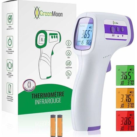 Berührungsloses Infrarot-thermometer – Hochwertiges Lcd-display – Speichert Bis Zu 40 Messwerte – Kindersicherer Stummmodus