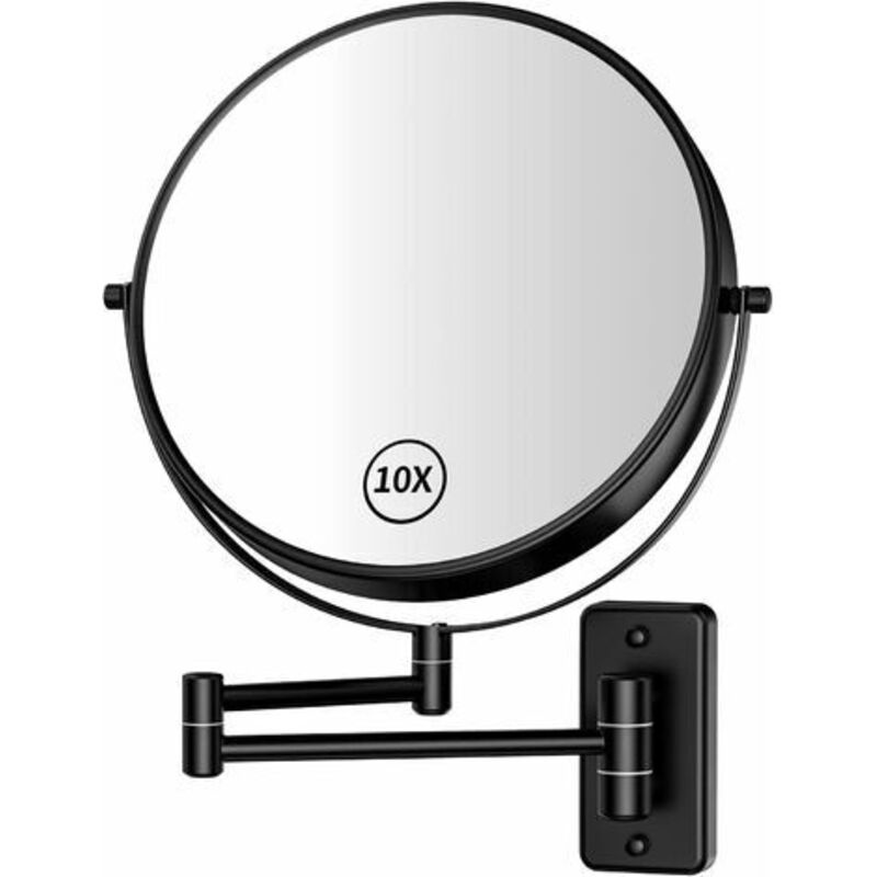 8-zoll-wand-vergrößerungsspiegel Mit Beleuchtung – Doppelseitig 1x/10x – 27 Leds Mit Automatischer Abschaltfunktion – 30 Cm Schwenkarm