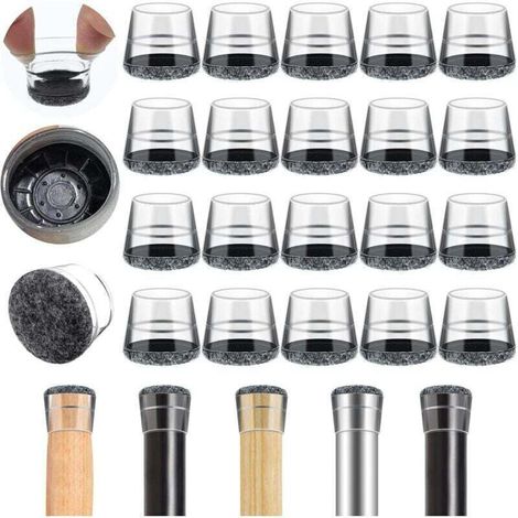 40 Stuhlbeinkappen, Elastische Stuhlgleiter, Filzgleiter Für Stuhlbeine, 14–20 Mm Stuhlgleiter Zum Schutz Von Tischbeinen Und Zur Vermeidung Von Kratzern Auf Dem Boden (klein, T