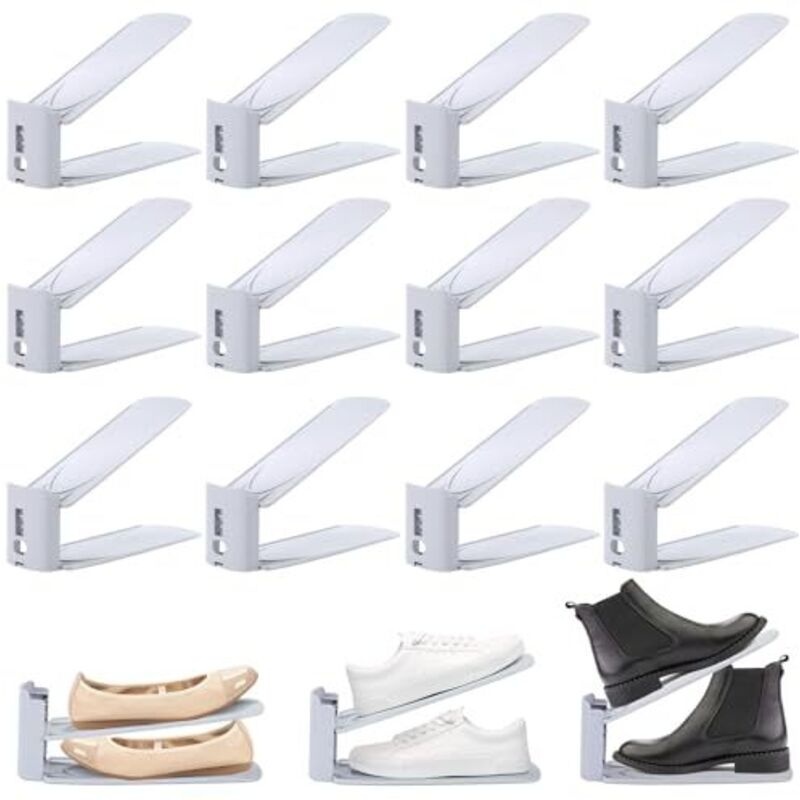 8-teiliger Schuhorganizer, 3 Verstellbare Ebenen, Für Den Kleiderschrank, Rutschfest, Platzsparend, Ideal Zur Aufbewahrung Und Präsentation Von High Heels Und Sneakers.