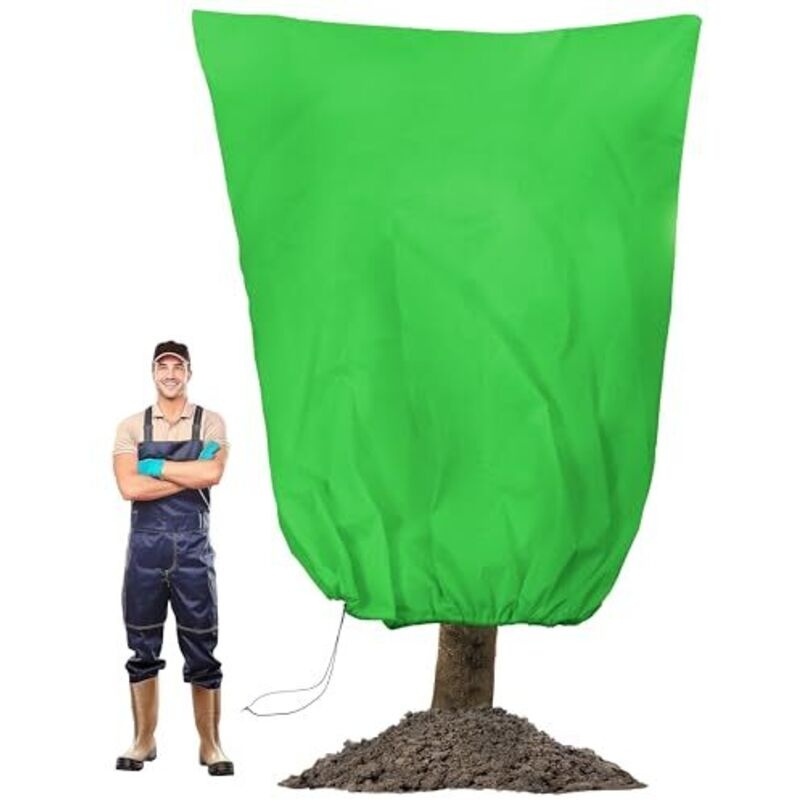 Großer Winterschutz Für Freilandpflanzen (200 X 240 Cm) – Hochwertige, Dicke Und Atmungsaktive Abdeckung Mit Reißverschluss Und Kordelzug, Ideal Für Olivenbäume Und Palmen