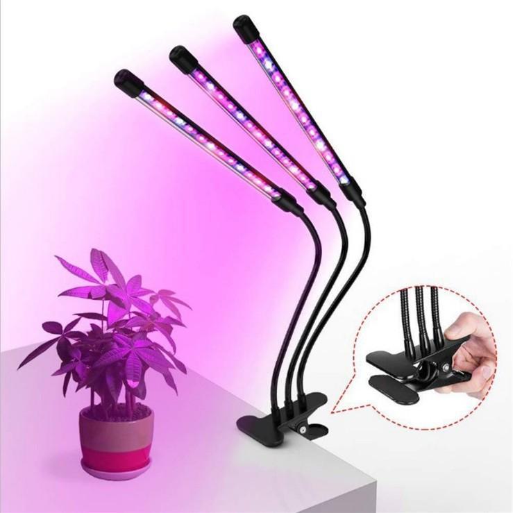 Wachstumslampe Für Innenräume – Vollspektrum Led-beleuchtung (rot + Blau), Mit Verstellbarem Clip, Integrierter Zeitschaltung Und Usb-stromversorgung – Ideal Für Topfpflanzen, Sukkulenten Und Setzling