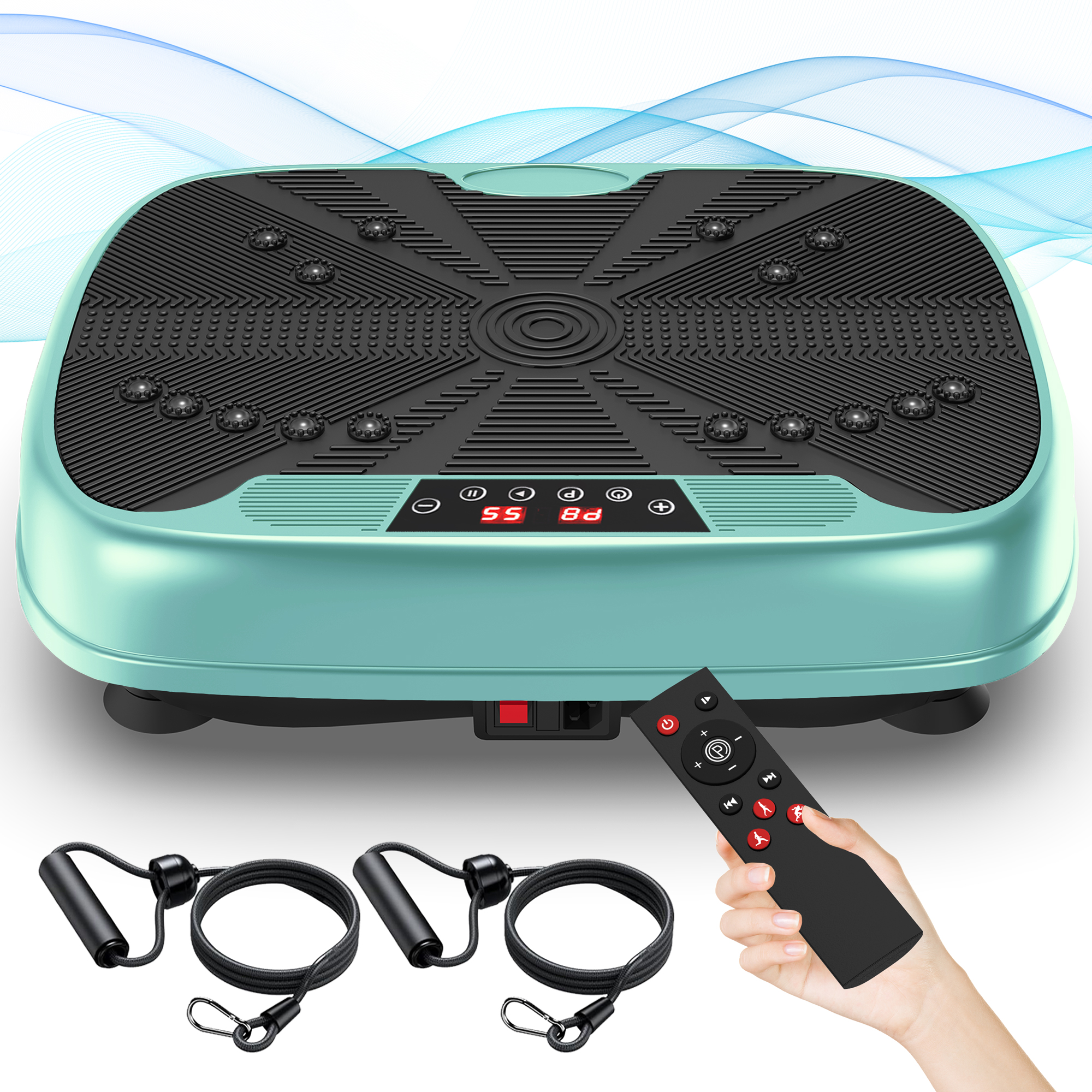 Vibrationsplatten-trainingsgerät, Ganzkörpertrainings-fitnessplattform, Vibrationsplatte Mit Widerstandsbändern Für Heimtrainingsgeräte Mit Geschwindigkeitskontrolle
