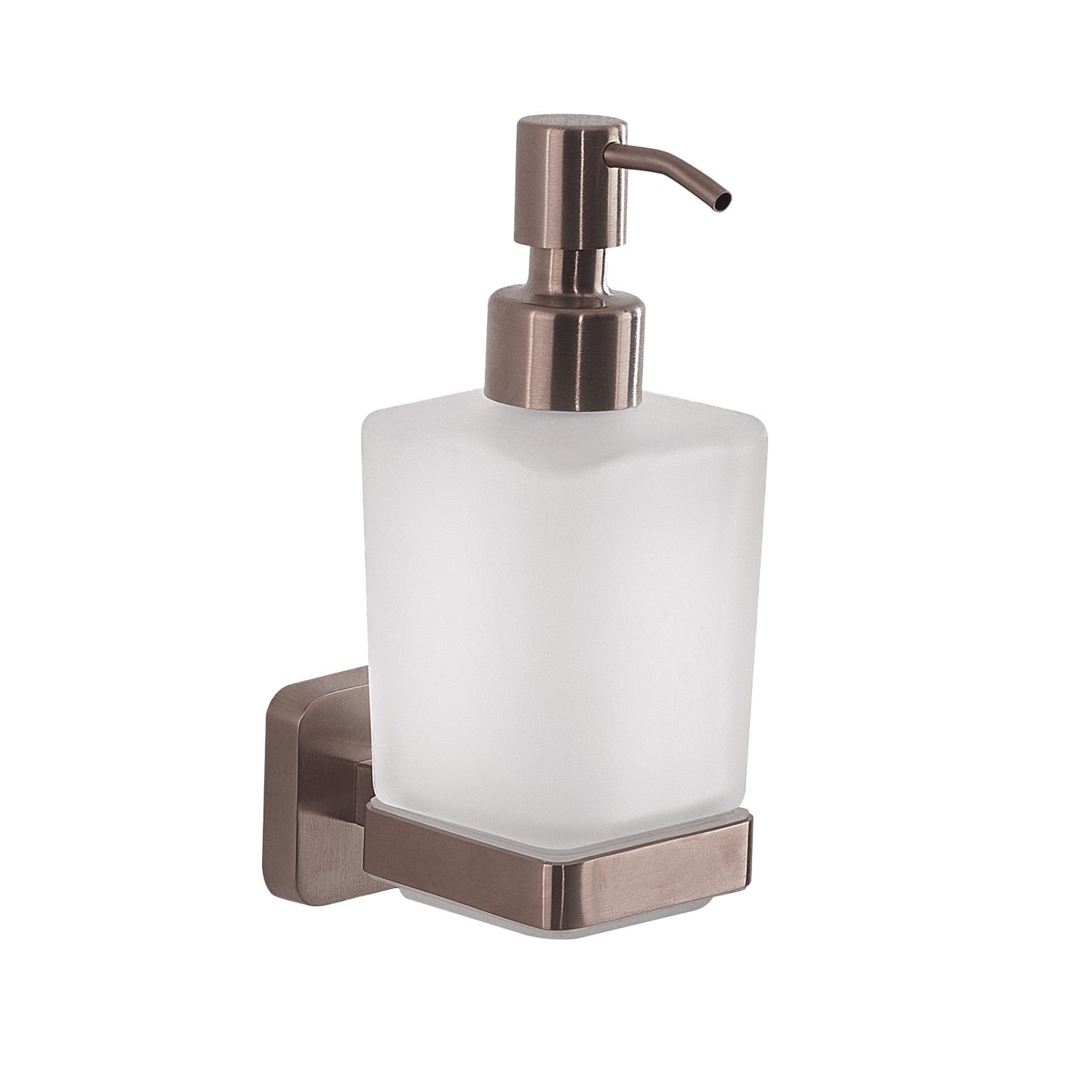 Wandseifenspender Roségold Aus Edelstahl Und Satiniertem Glas Tahiti