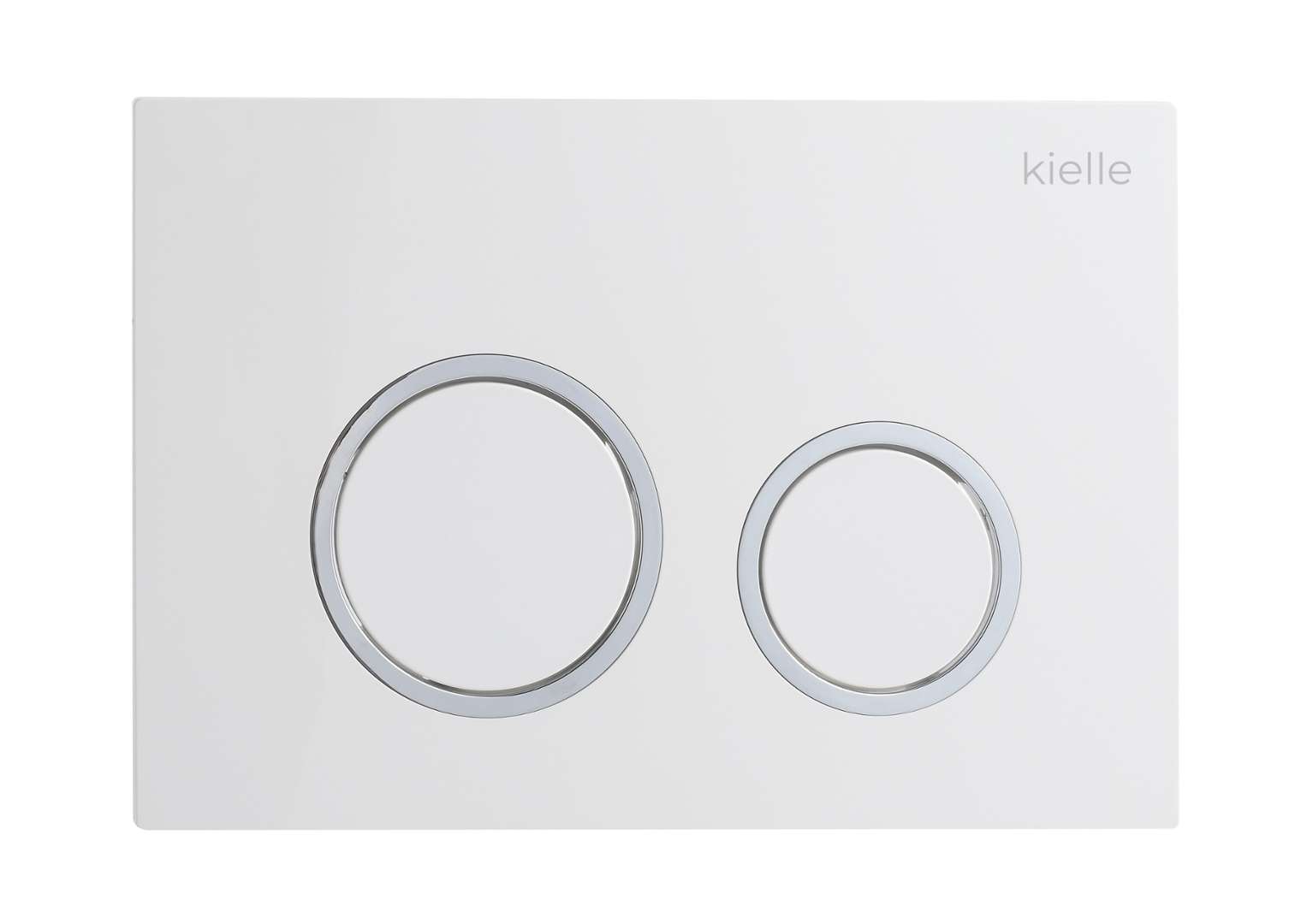 Kielle Gemini New Ii - Betätigungsplatte, Glänzend Weiß/chrom 70230020