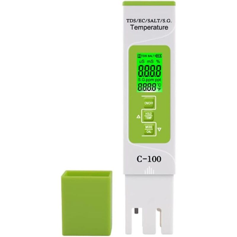 Kzq Multifunktions-digitalwassertester: Tds, Ec, Salzgehalt, Spezifisches Gewicht, Genaue Temperatur