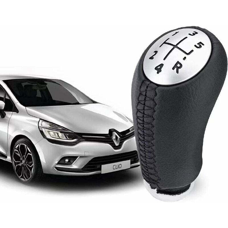 5-gang-lederschaltknauf Für Clio 3, Laguna, Mégane 2, Clio 4, Scénic, Kangoo -kzq
