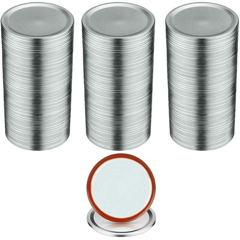 100 Stück 70-mm-einmachglasdeckel Aus Metall Mit Verstellbarer Öffnung Und Dichtungsring, Silber - Kzq