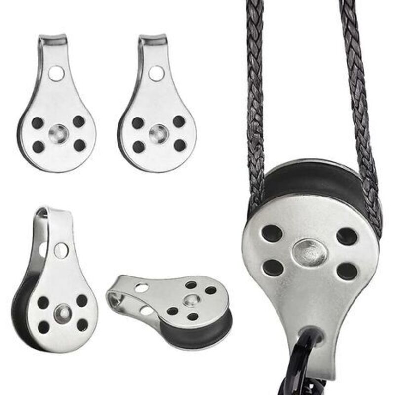 25-mm-edelstahlrollen Für Kanus, Kajaks Und Boote – Hochleistungs-hebeseil, Drehhaken, 45, 26, 11 Mm, Silber – Kzq