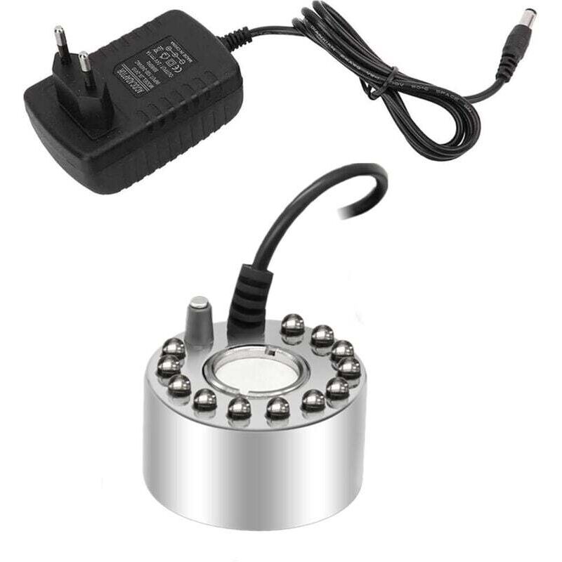 12-led-innenraum-nebelsprüher Für Springbrunnen Und Teiche, Dekorativer Luftbefeuchter – Ideal Für Teiche, Halloween Und Weihnachten – Silber-kzq