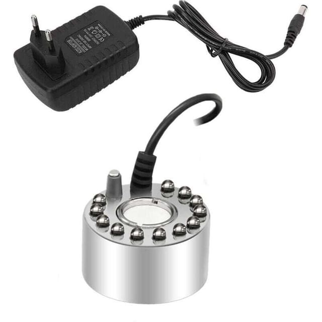 12-led-innenraum-nebelsprüher Für Springbrunnen Und Teiche, Dekorativer Luftbefeuchter – Ideal Für Teiche, Halloween Und Weihnachten – Silber-kzq